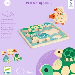 Djeco Układanka drewniana PUZZ & PLAY RODZINKA