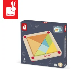 Janod Układanka drewniana Tangram Sensoriel