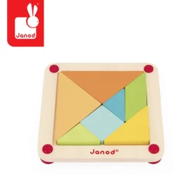 Janod Układanka drewniana Tangram Sensoriel
