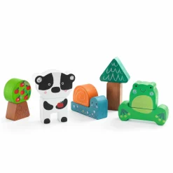 Djeco Układanka drewniana 2w1 PUZZ & MATCH HAPPY