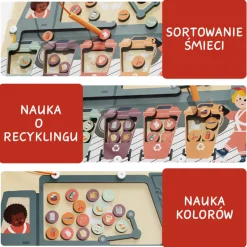 TOPBRIGHT Układanka magnetyczna Segregowanie śmieci, 3+