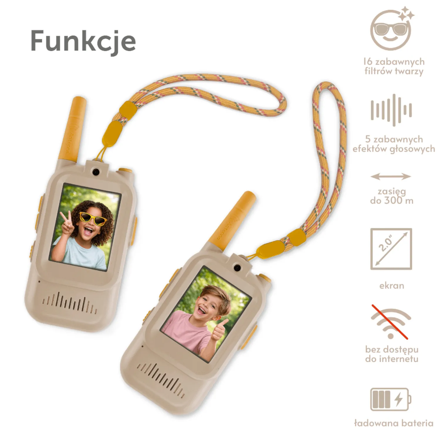 Zazu Walkie Talkie Fun Video - Beige
