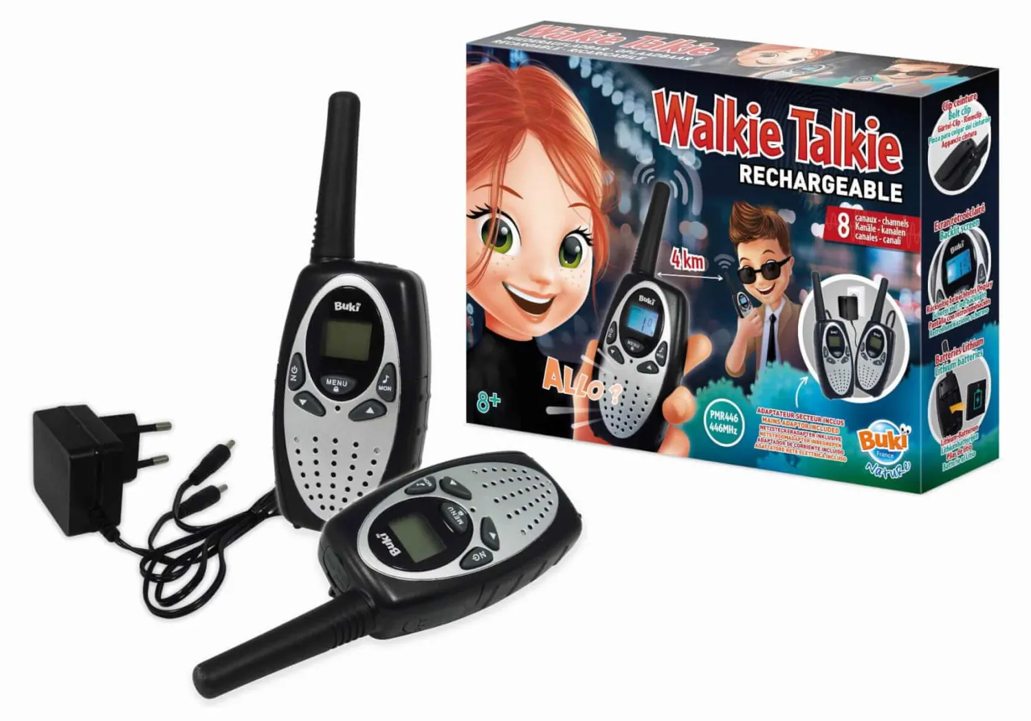 Buki WALKIE-TALKIE z akumulatorem - zasięg 4 km