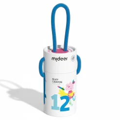 Mideer Wiaderko szybkoschnących, miękkich zmywalnych kredek (12 kolorów)