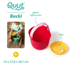 QUUT Wiaderko z sitkiem Bucki Cherry + Banana Pink