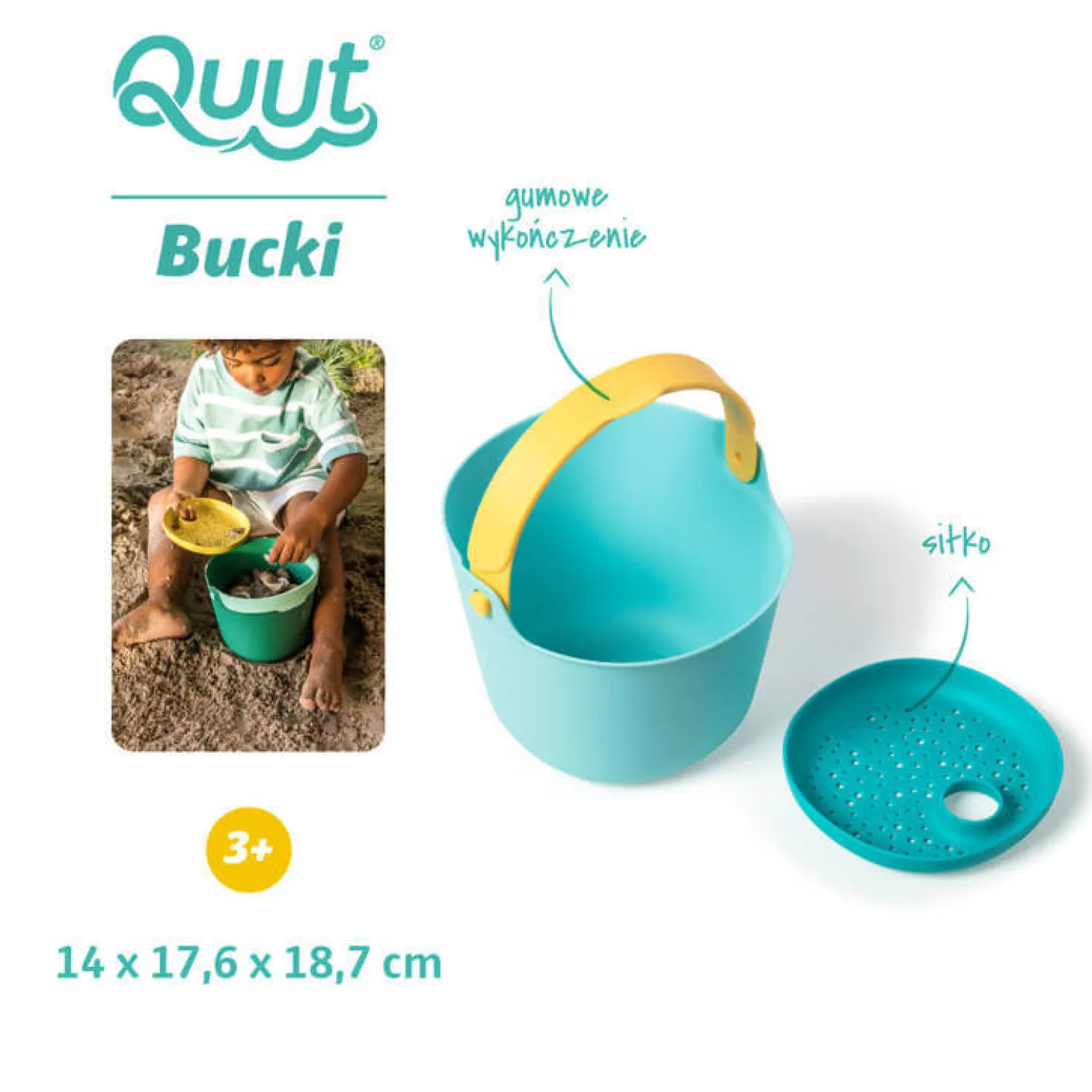 QUUT Wiaderko z sitkiem Bucki Lagoon + Banana Blue