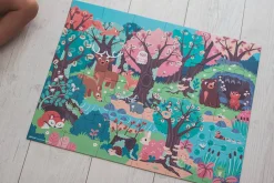Janod Świecące puzzle z mini-lampką UV Las 24 elementy 3+