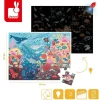 Janod Świecące puzzle z mini-lampką UV Ocean 24 elementy 3+