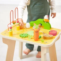 Janod Wielofunkcyjny stolik edukacyjny drewniany Farma 12m+