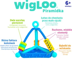 Mobi Wigloo Piramidka. Zabawka sensoryczna.