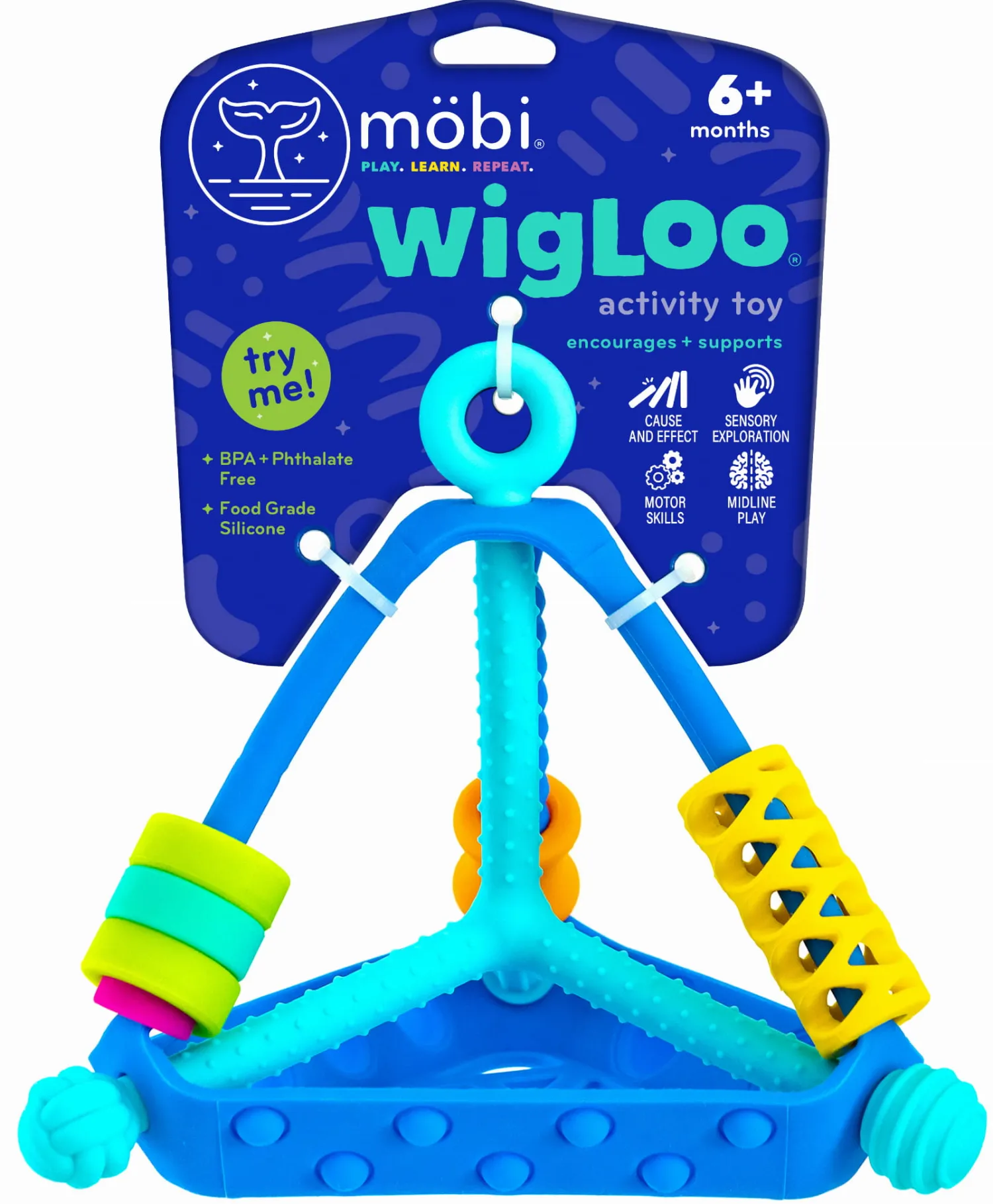 Mobi Wigloo Piramidka. Zabawka sensoryczna.