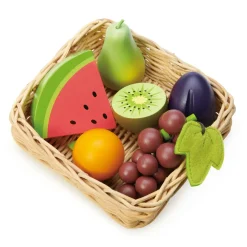 Tender Leaf Toys Wiklinowy koszyk z owocami