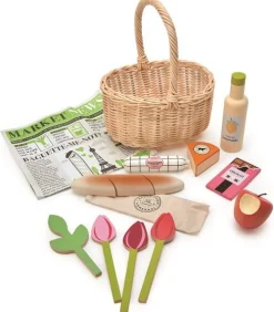 Tender Leaf Toys Wiklinowy koszyk z zestawem piknikowym