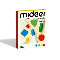 Mideer Wkłady do miękkich, zmywalnych kredek silky crayons 6 szt.