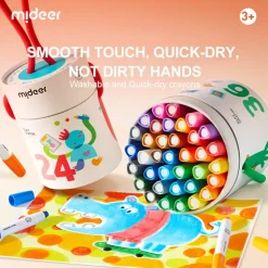 Mideer Wkłady do miękkich, zmywalnych kredek silky crayons 12 szt.