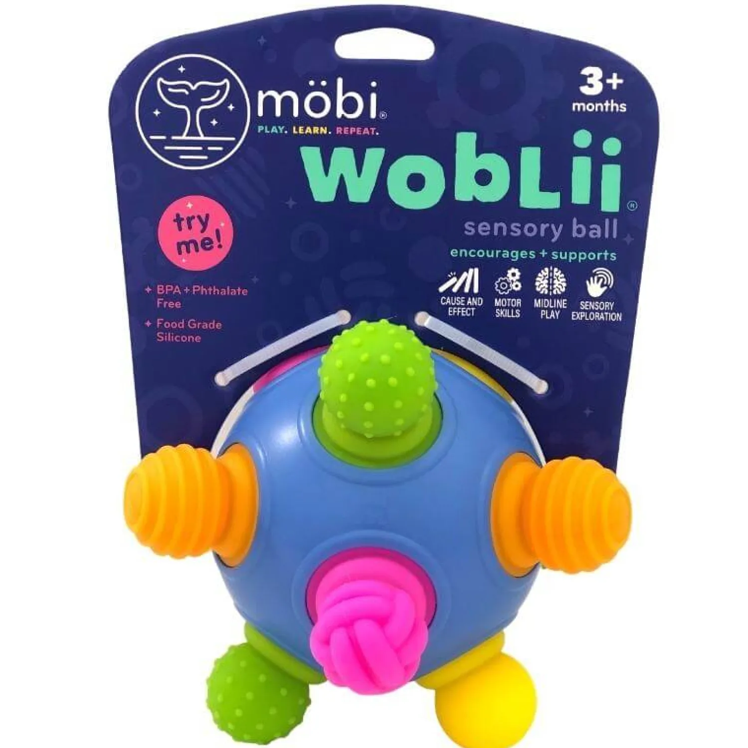 Mobi Woblii Kula. Zabawka sensoryczna.