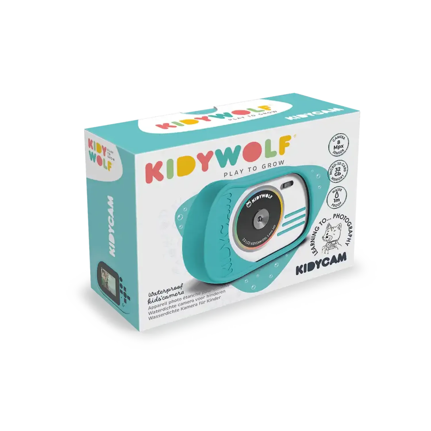 Kidywolf Wodoodporny aparat KIDYCAM - miętowy