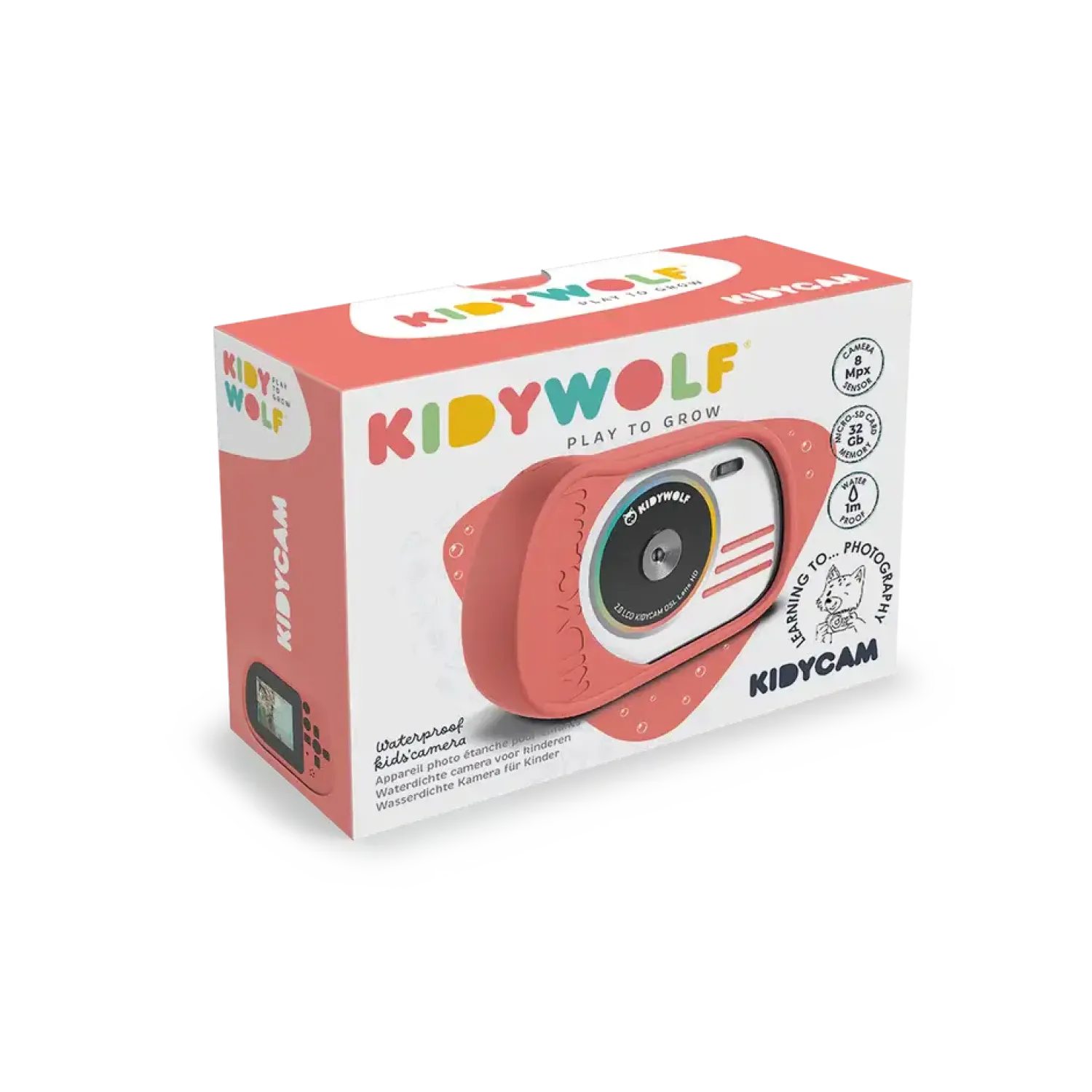 Kidywolf Wodoodporny aparat KIDYCAM - różowy