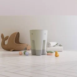Dzieci Shnuggle Baby Wolnostojący Pojemnik na Zabawki do Kąpieli Ellie Grey