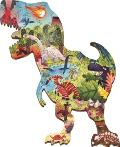 Ludattica WOODY PUZZLE – drewniane puzzle konturowe – DINOZAURY