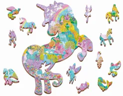 Ludattica WOODY PUZZLE – drewniane puzzle konturowe – BAŚNIOWE POSTACI