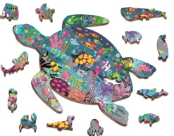 Ludattica WOODY PUZZLE – drewniane puzzle konturowe – OCEAN