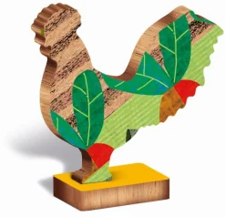 Ludattica WOODY PUZZLE – drewniane puzzle konturowe – FARMA