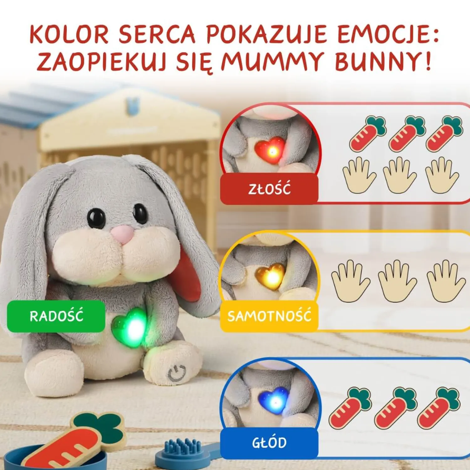 TOPBRIGHT Zabawka interaktywna Mummy Bunny, 3+