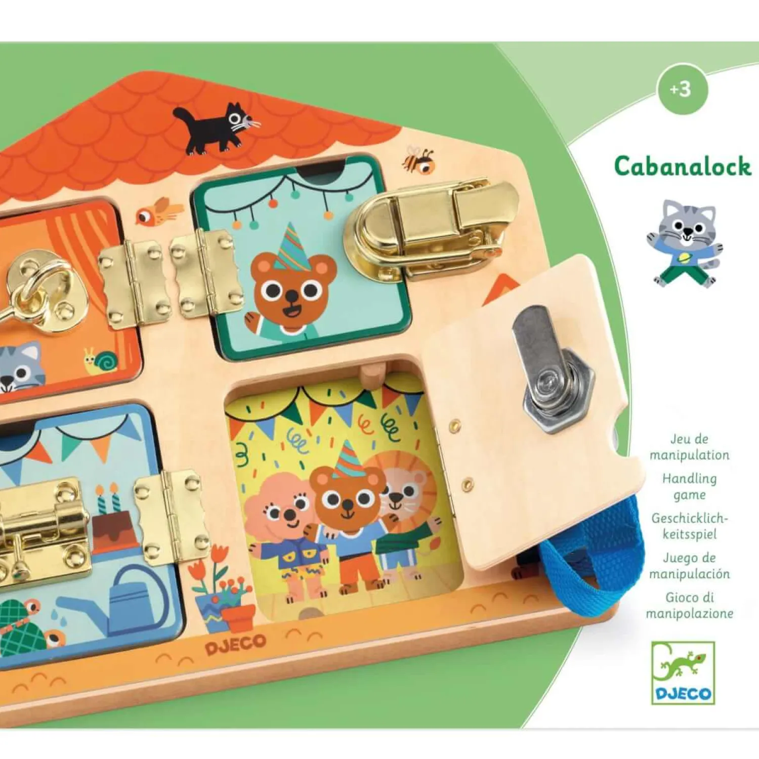 Djeco Zabawka manualna domek CABANALOCK