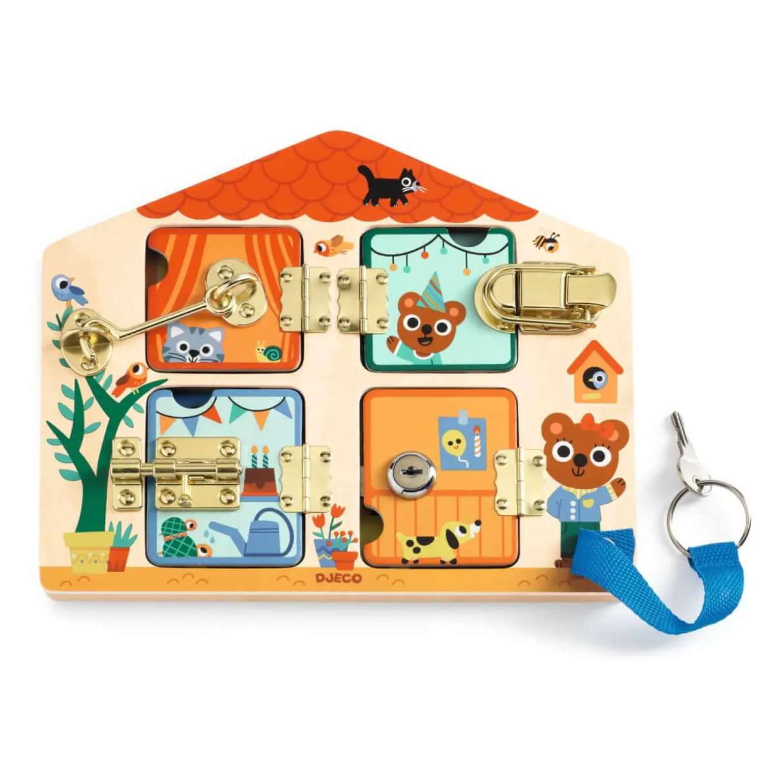 Djeco Zabawka manualna domek CABANALOCK