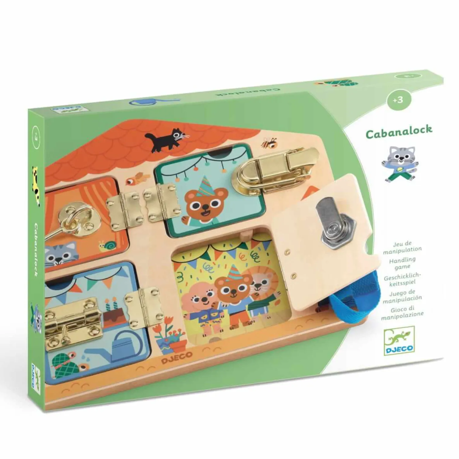 Djeco Zabawka manualna domek CABANALOCK