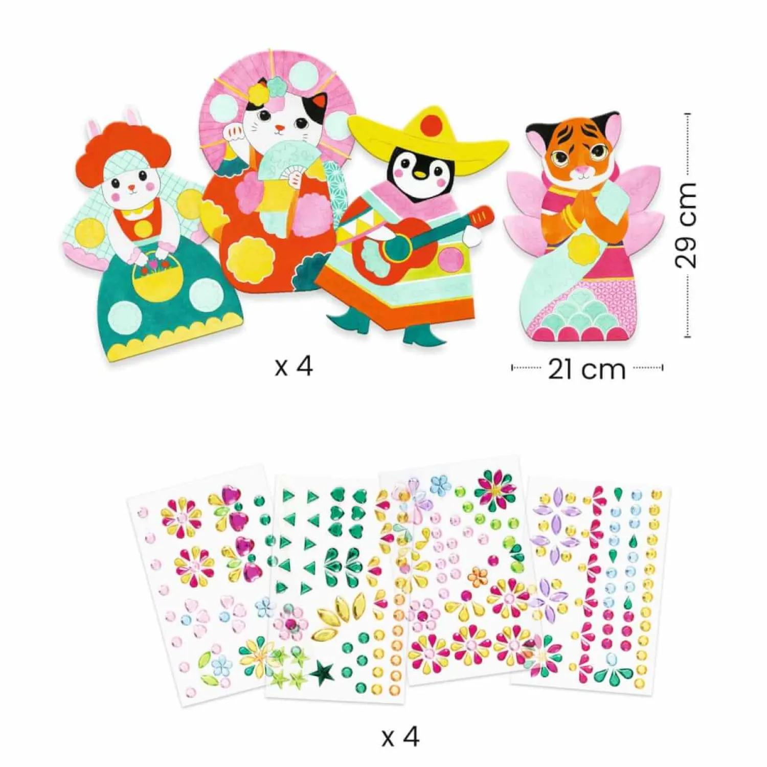 Djeco Zestaw artystyczny KOLAŻE DIAMENCIKI 3+
