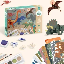 Djeco Zestaw artystyczny 6w1 ŚWIAT DINOZAURÓW 6+