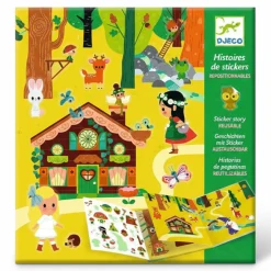 Djeco Zestaw artystyczny z naklejkami MAGICZNY LAS 4+