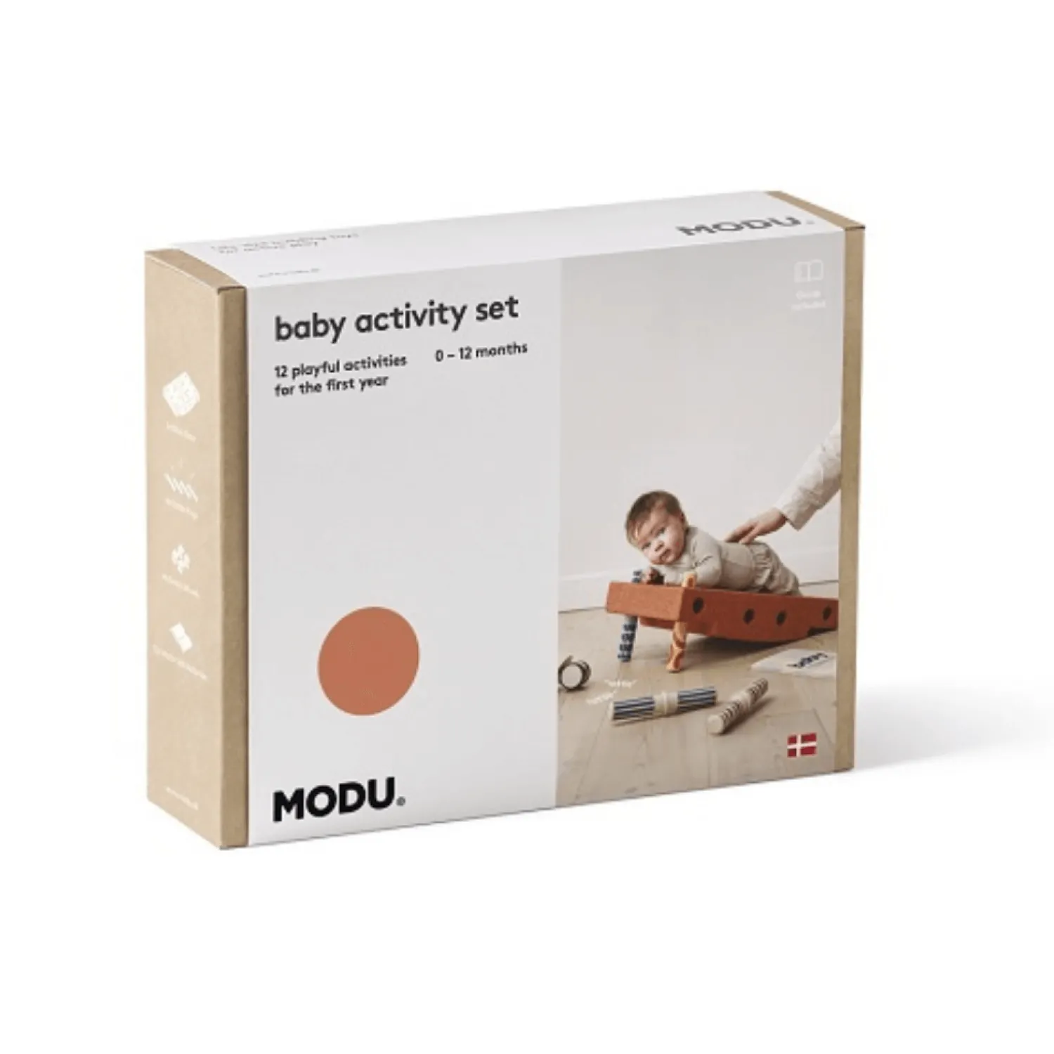 MODU Zestaw baby activity set - Burnt Orange, Dusty Green