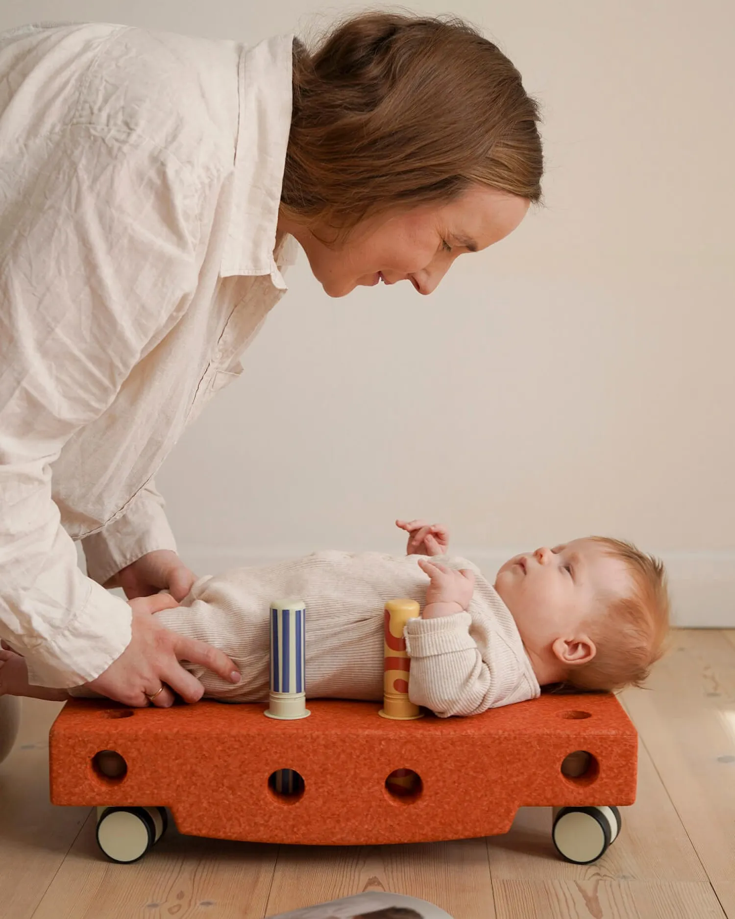 MODU Zestaw baby activity set - Burnt Orange, Dusty Green