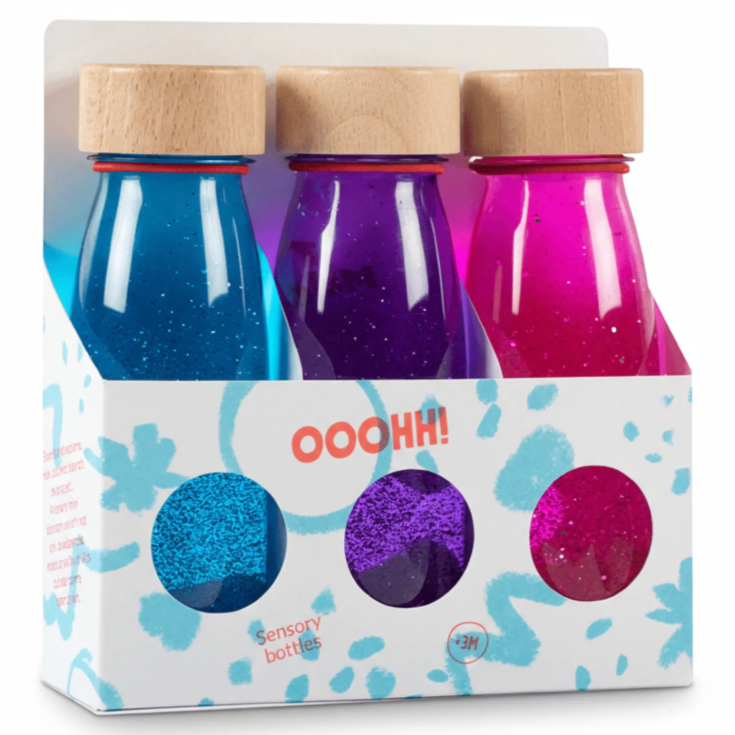 Petit Boum Zestaw 3 butelek sensorycznych FLOAT - MAGIA