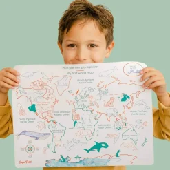Super Petit Zestaw do kolorowania z silikonową matą - My First World Map