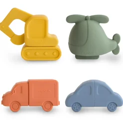 Mushie Zestaw do Kąpieli - Vehicles 4-pack