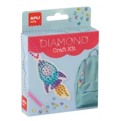 Apli Kids Zestaw do robienia diamentowych breloczków DIY - Rakieta