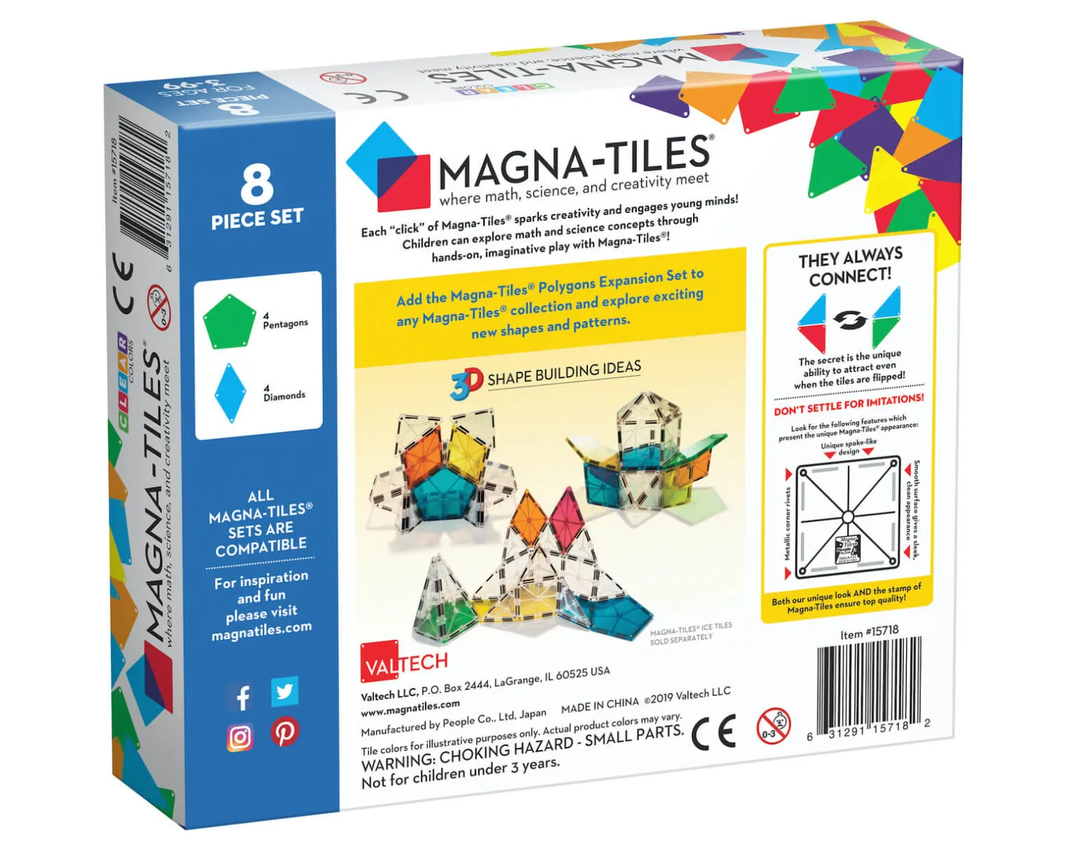 Magna-Tiles Zestaw do rozbudowy Polygons 8 el.