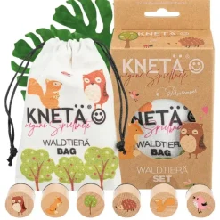 KNETA Zestaw drewnianych stempli, 6szt. - Forest Animals