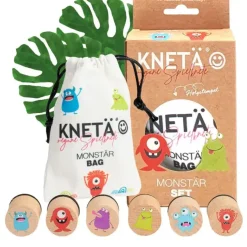 KNETA Zestaw drewnianych stempli, 6szt. - Monster