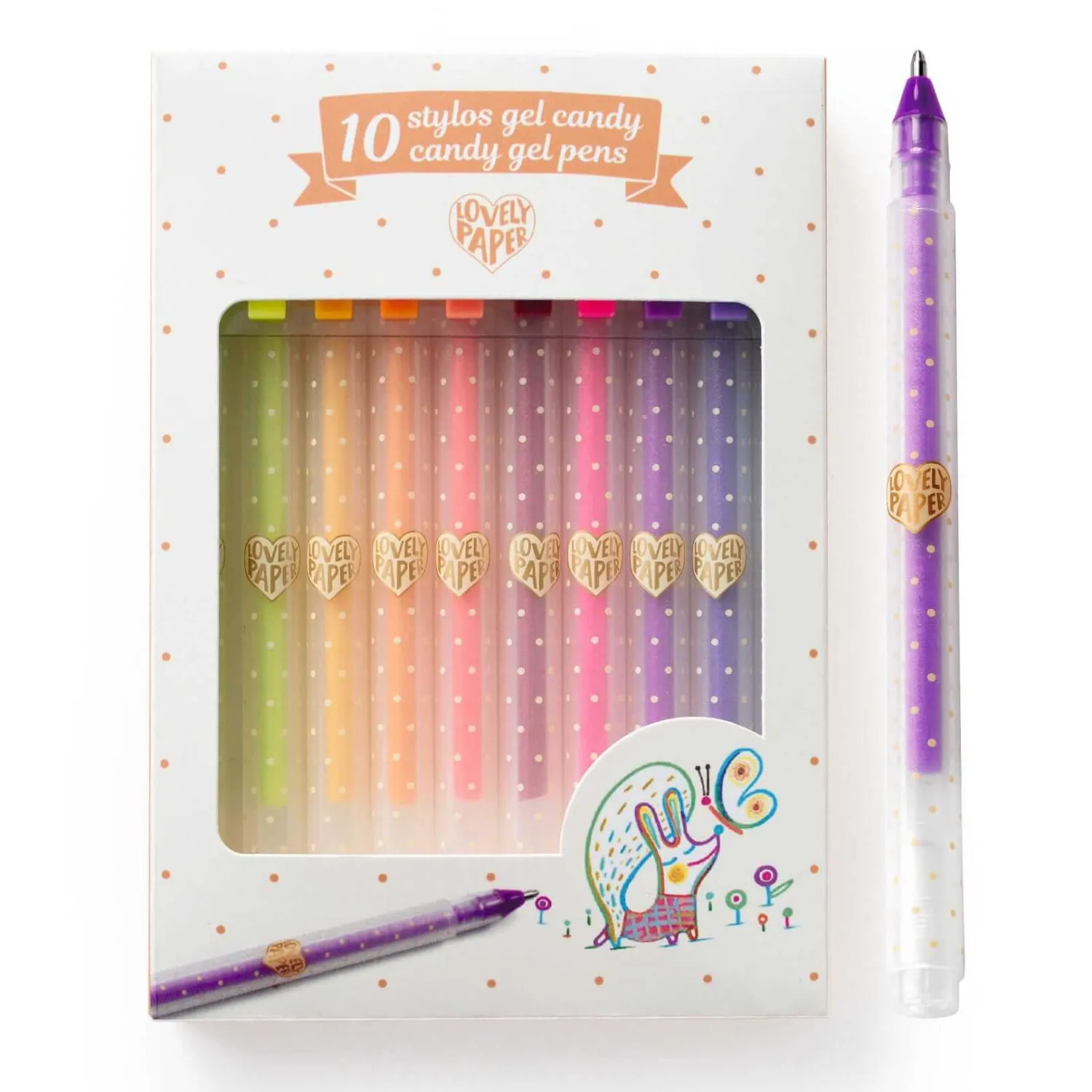 Djeco Zestaw 10 długopisów żelowych CANDY