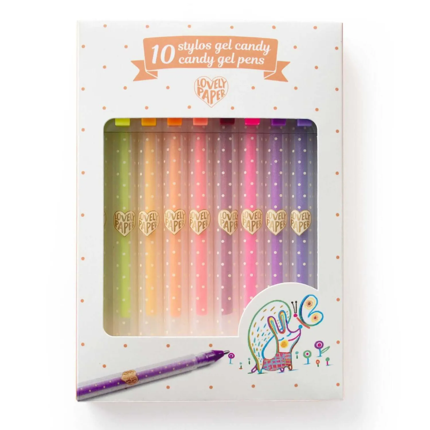 Djeco Zestaw 10 długopisów żelowych CANDY