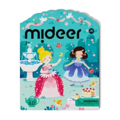 Mideer Zestaw żelowych naklejek wielokrotnego użytku - Princess Dress-Up