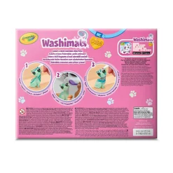 Crayola Zestaw 3 figurek do malowania i mycia Washimals, Pastel Pets 3+