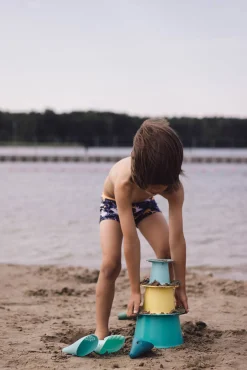 QUUT Zestaw 3 foremek do piasku Wieża Alto Lagoon Green + Banana Blue