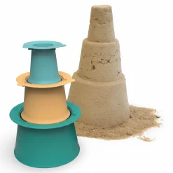 QUUT Zestaw 3 foremek do piasku Wieża Alto Lagoon Green + Banana Blue