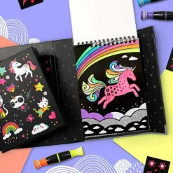 Tiger Tribe Zestaw kolorowanek Neonowych - Jednorożce